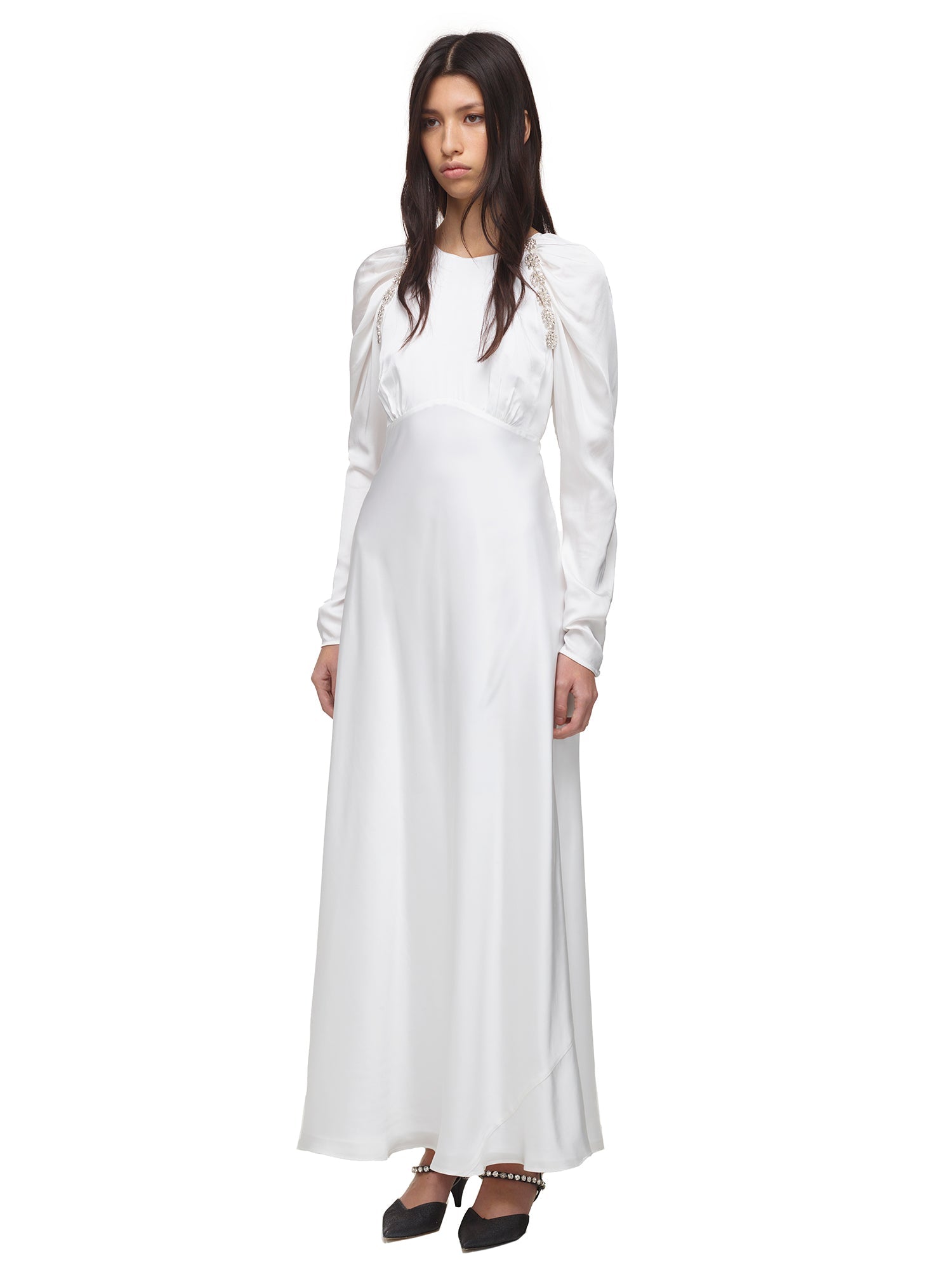 Womens white Embellished Dress